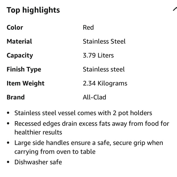 BNIB All-Clad Stainless Steel 15" Oval Baker with Pot Holders - $229 Retail - Picture 14 of 14